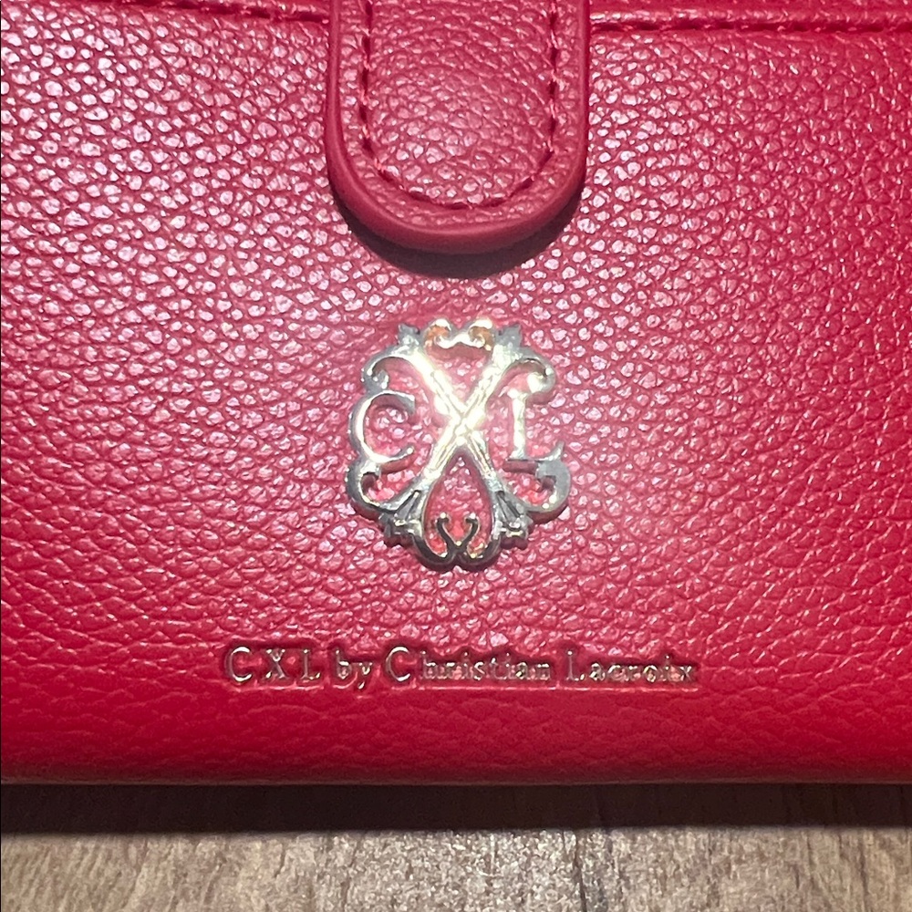 NWT CXL by Christian Lacroix Red Bryce Pebble Zipper Wallet Reg. $48 - Picture 2 of 12